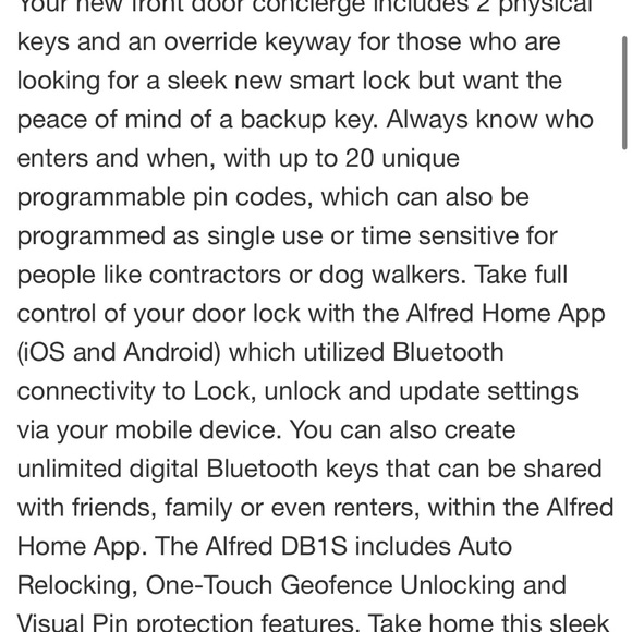 Alfred Touchscreen Smart Deadbolt - Picture 5 of 9